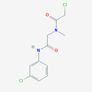 molecular formula C11H12Cl2N2O2 B2838882 2-chloro-N-{[(3-chlorophenyl)carbamoyl]methyl}-N-methylacetamide CAS No. 2060063-94-5