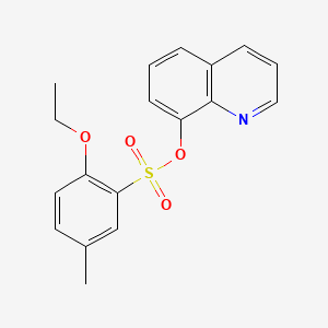 molecular formula C18H17NO4S B2838889 Quinolin-8-yl 2-ethoxy-5-methylbenzenesulfonate CAS No. 791843-86-2