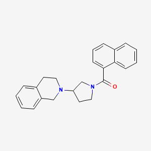 molecular formula C24H24N2O B2838890 (3-(3,4-dihydroisoquinolin-2(1H)-yl)pyrrolidin-1-yl)(naphthalen-1-yl)methanone CAS No. 2034358-48-8