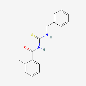 molecular formula C16H16N2OS B2838893 N-(benzylcarbamothioyl)-2-methylbenzamide CAS No. 431069-86-2