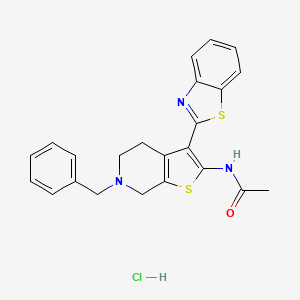 N-(3-(benzo[d]thiazol-2-yl)-6-benzyl-4,5,6,7-tetrahydrothieno[2,3-c]pyridin-2-yl)acetamide hydrochloride