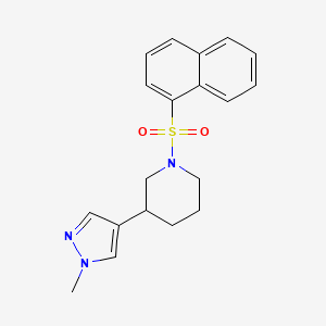 molecular formula C19H21N3O2S B2838901 3-(1-methyl-1H-pyrazol-4-yl)-1-(naphthalene-1-sulfonyl)piperidine CAS No. 2320545-14-8