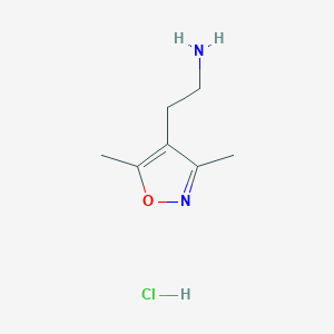 molecular formula C7H13ClN2O B2838909 2-(3,5-Dimethylisoxazol-4-YL)ethanamine hydrochloride CAS No. 1048640-92-1; 510717-69-8