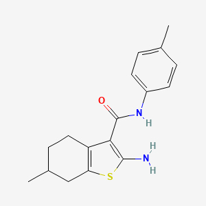 2-amino-6-methyl-N-(4-methylphenyl)-4,5,6,7-tetrahydro-1-benzothiophene-3-carboxamide