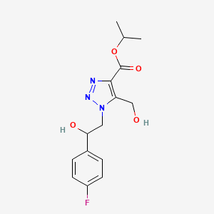 isopropyl 1-[2-(4-fluorophenyl)-2-hydroxyethyl]-5-(hydroxymethyl)-1H-1,2,3-triazole-4-carboxylate