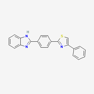 molecular formula C22H15N3S B2838933 2-(4-(1H-Benzo[d]imidazol-2-yl)phenyl)-4-phenylthiazole CAS No. 1414661-82-7