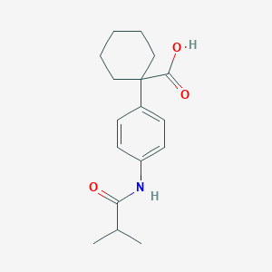 molecular formula C17H23NO3 B2838936 1-[4-(Isobutyrylamino)phenyl]-1-cyclohexanecarboxylic acid CAS No. 1706460-23-2