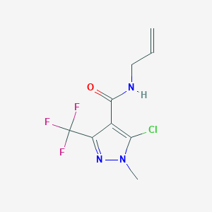 molecular formula C9H9ClF3N3O B2838938 N-allyl-5-chloro-1-methyl-3-(trifluoromethyl)-1H-pyrazole-4-carboxamide CAS No. 321533-93-1