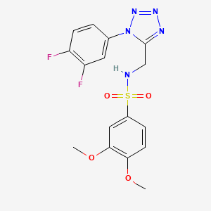 N-((1-(3,4-difluorophenyl)-1H-tetrazol-5-yl)methyl)-3,4-dimethoxybenzenesulfonamide