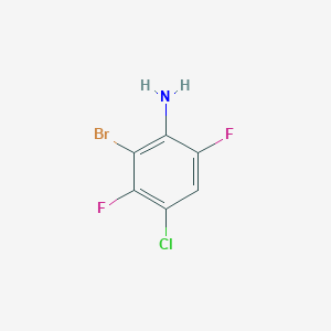 molecular formula C6H3BrClF2N B2838942 2-Bromo-4-chloro-3,6-difluoroaniline CAS No. 1263376-86-8