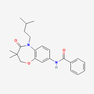 N-(5-isopentyl-3,3-dimethyl-4-oxo-2,3,4,5-tetrahydrobenzo[b][1,4]oxazepin-8-yl)benzamide