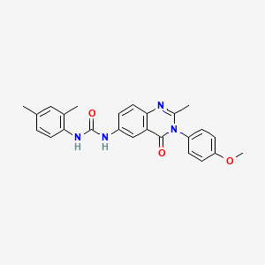 molecular formula C25H24N4O3 B2838951 1-(2,4-Dimethylphenyl)-3-(3-(4-methoxyphenyl)-2-methyl-4-oxo-3,4-dihydroquinazolin-6-yl)urea CAS No. 1172258-59-1