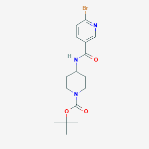 molecular formula C16H22BrN3O3 B2838962 Tert-butyl 4-[(6-bromopyridine-3-carbonyl)amino]piperidine-1-carboxylate CAS No. 2402829-72-3