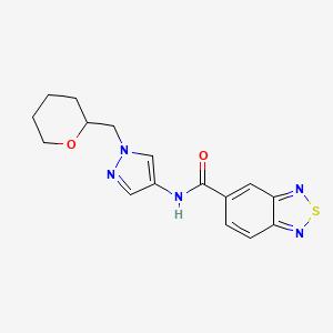 N-(1-((tetrahydro-2H-pyran-2-yl)methyl)-1H-pyrazol-4-yl)benzo[c][1,2,5]thiadiazole-5-carboxamide