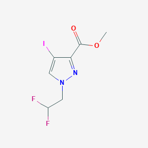 molecular formula C7H7F2IN2O2 B2838976 methyl 1-(2,2-difluoroethyl)-4-iodo-1H-pyrazole-3-carboxylate CAS No. 1798775-93-5