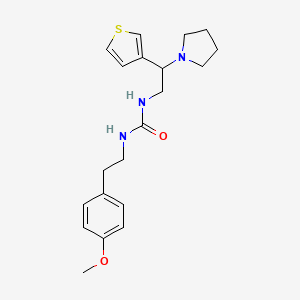 molecular formula C20H27N3O2S B2838981 1-(4-Methoxyphenethyl)-3-(2-(pyrrolidin-1-yl)-2-(thiophen-3-yl)ethyl)urea CAS No. 1171585-47-9