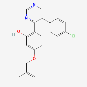 molecular formula C20H17ClN2O2 B2838985 2-(5-(4-Chlorophenyl)pyrimidin-4-yl)-5-((2-methylallyl)oxy)phenol CAS No. 850729-57-6