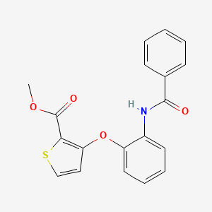 molecular formula C19H15NO4S B2838992 Methyl 3-[2-(benzoylamino)phenoxy]-2-thiophenecarboxylate CAS No. 900018-84-0