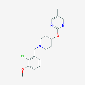 2-[1-[(2-Chloro-3-methoxyphenyl)methyl]piperidin-4-yl]oxy-5-methylpyrimidine