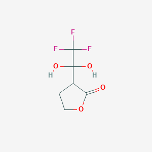 3-(2,2,2-Trifluoro-1,1-dihydroxyethyl)oxolan-2-one
