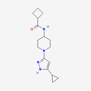 N-[1-(5-cyclopropyl-1H-pyrazol-3-yl)piperidin-4-yl]cyclobutanecarboxamide