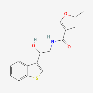 molecular formula C17H17NO3S B2839027 N-(2-(苯并[b]噻吩-3-基)-2-羟乙基)-2,5-二甲基呋喃-3-甲酰胺 CAS No. 2034270-98-7