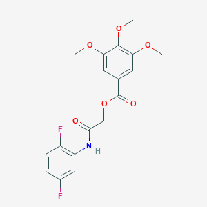 molecular formula C18H17F2NO6 B2839040 [2-(2,5-Difluoroanilino)-2-oxoethyl] 3,4,5-trimethoxybenzoate CAS No. 485789-22-8