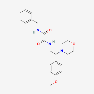 molecular formula C22H27N3O4 B2839044 N1-苄基-N2-(2-(4-甲氧基苯基)-2-吗啉基乙基)草酰胺 CAS No. 942012-67-1