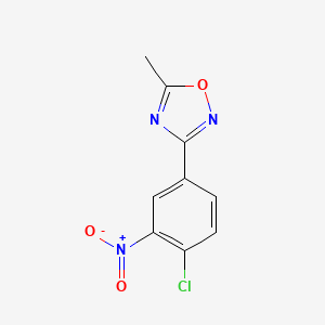 molecular formula C9H6ClN3O3 B2839047 3-(4-Chloro-3-nitrophenyl)-5-methyl-1,2,4-oxadiazole CAS No. 92453-47-9