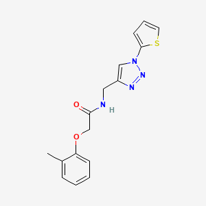 N-((1-(thiophen-2-yl)-1H-1,2,3-triazol-4-yl)methyl)-2-(o-tolyloxy)acetamide