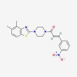 (E)-1-(4-(4,5-dimethylbenzo[d]thiazol-2-yl)piperazin-1-yl)-3-(3-nitrophenyl)prop-2-en-1-one