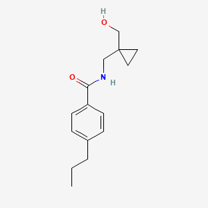 molecular formula C15H21NO2 B2839069 N-((1-(hydroxymethyl)cyclopropyl)methyl)-4-propylbenzamide CAS No. 1257551-13-5