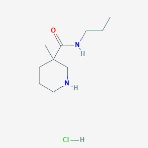 molecular formula C10H21ClN2O B2839074 3-methyl-N-propylpiperidine-3-carboxamide hydrochloride CAS No. 2445791-35-3