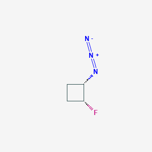 molecular formula C4H6FN3 B2839075 (1S,2R)-1-偶氮-2-氟环丁烷 CAS No. 2309431-69-2