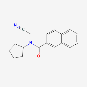 molecular formula C18H18N2O B2839080 N-(cyanomethyl)-N-cyclopentylnaphthalene-2-carboxamide CAS No. 1355720-67-0