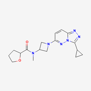 N-(1-{3-cyclopropyl-[1,2,4]triazolo[4,3-b]pyridazin-6-yl}azetidin-3-yl)-N-methyloxolane-2-carboxamide