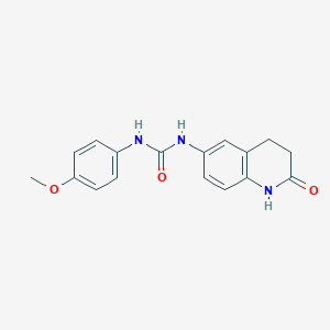 molecular formula C17H17N3O3 B2839105 1-(4-甲氧基苯基)-3-(2-氧代-1,2,3,4-四氢喹啉-6-基)脲 CAS No. 1172736-33-2