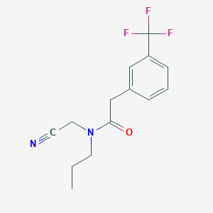 molecular formula C14H15F3N2O B2839106 N-(cyanomethyl)-N-propyl-2-[3-(trifluoromethyl)phenyl]acetamide CAS No. 1333875-77-6