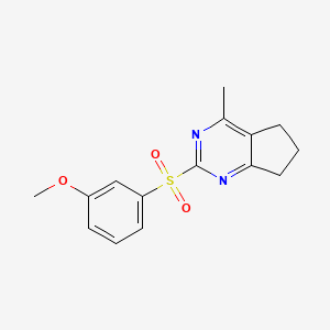 molecular formula C15H16N2O3S B2839108 3-methoxyphenyl 4-methyl-6,7-dihydro-5H-cyclopenta[d]pyrimidin-2-yl sulfone CAS No. 339019-63-5