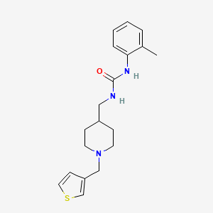 molecular formula C19H25N3OS B2839110 1-((1-(Thiophen-3-ylmethyl)piperidin-4-yl)methyl)-3-(o-tolyl)urea CAS No. 1235100-19-2