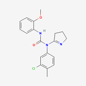1-(3-chloro-4-methylphenyl)-1-(3,4-dihydro-2H-pyrrol-5-yl)-3-(2-methoxyphenyl)urea