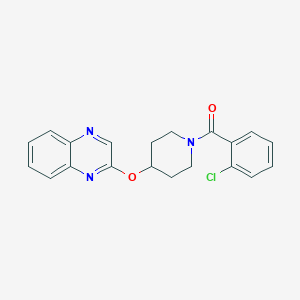molecular formula C20H18ClN3O2 B2839113 (2-氯苯基)(4-(喹喔啉-2-基氧基)哌啶-1-基)甲酮 CAS No. 1706183-27-8