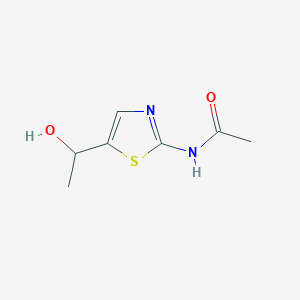 molecular formula C7H10N2O2S B2839119 N-[5-(1-Hydroxyethyl)-1,3-thiazol-2-yl]acetamide CAS No. 1629602-04-5