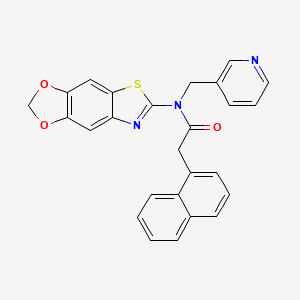 N-([1,3]dioxolo[4',5':4,5]benzo[1,2-d]thiazol-6-yl)-2-(naphthalen-1-yl)-N-(pyridin-3-ylmethyl)acetamide