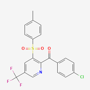 (4-Chlorophenyl)[3-[(4-methylphenyl)sulfonyl]-5-(trifluoromethyl)-2-pyridinyl]methanone