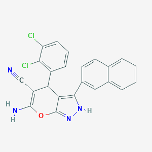 6-Amino-4-(2,3-dichlorophenyl)-3-(2-naphthyl)-1,4-dihydropyrano[2,3-c]pyrazole-5-carbonitrile
