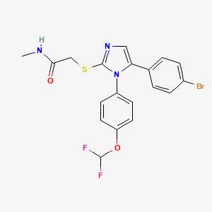 2-((5-(4-bromophenyl)-1-(4-(difluoromethoxy)phenyl)-1H-imidazol-2-yl)thio)-N-methylacetamide