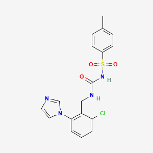 1-(3-chloro-2-{[({[(4-methylphenyl)sulfonyl]amino}carbonyl)amino]methyl}phenyl)-1H-imidazole