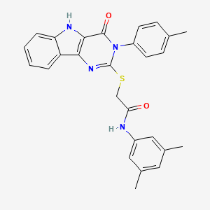 N-(3,5-dimethylphenyl)-2-((4-oxo-3-(p-tolyl)-4,5-dihydro-3H-pyrimido[5,4-b]indol-2-yl)thio)acetamide