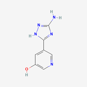 molecular formula C7H7N5O B2839147 5-(3-amino-1H-1,2,4-triazol-5-yl)pyridin-3-ol CAS No. 1341934-84-6
